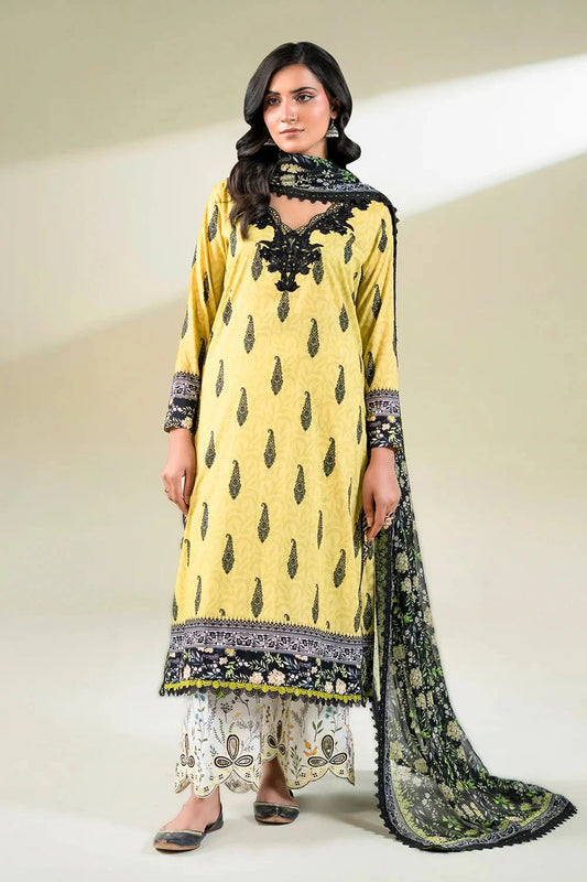 3PC Embroidered Unstitched Lawn Suit | KC-3778 Embroidered KHAS STORES 
