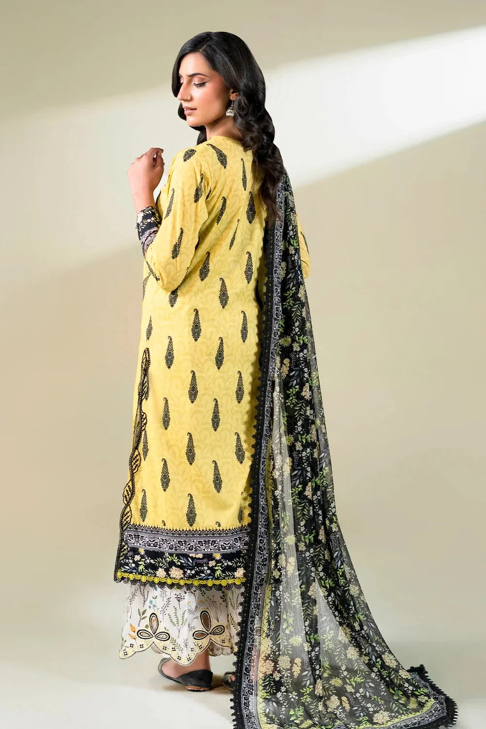 3PC Embroidered Unstitched Lawn Suit | KC-3778 Embroidered KHAS STORES 