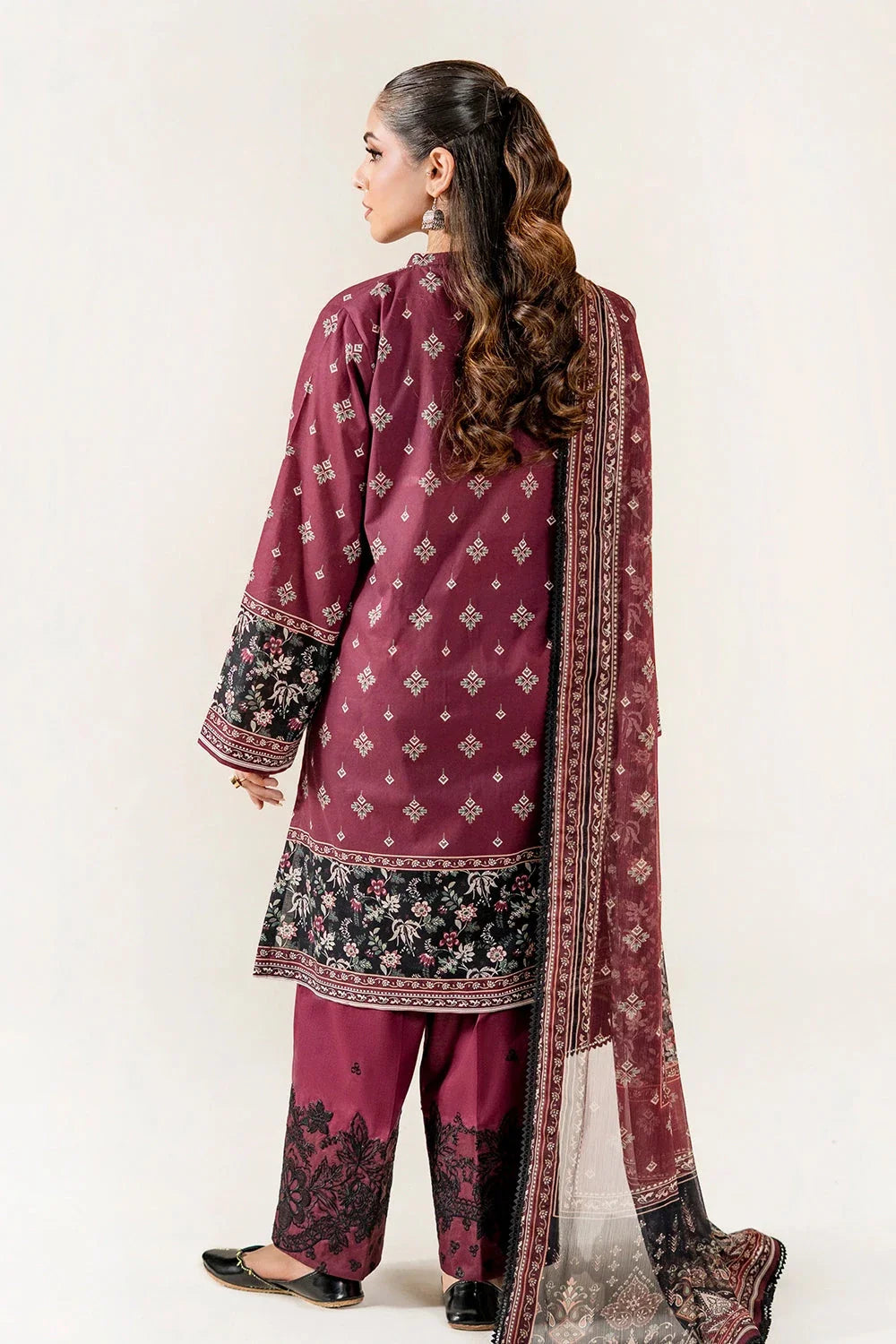 3PC Embroidered Unstitched Lawn Suit | KC-4012 Embroidered KHAS STORES 