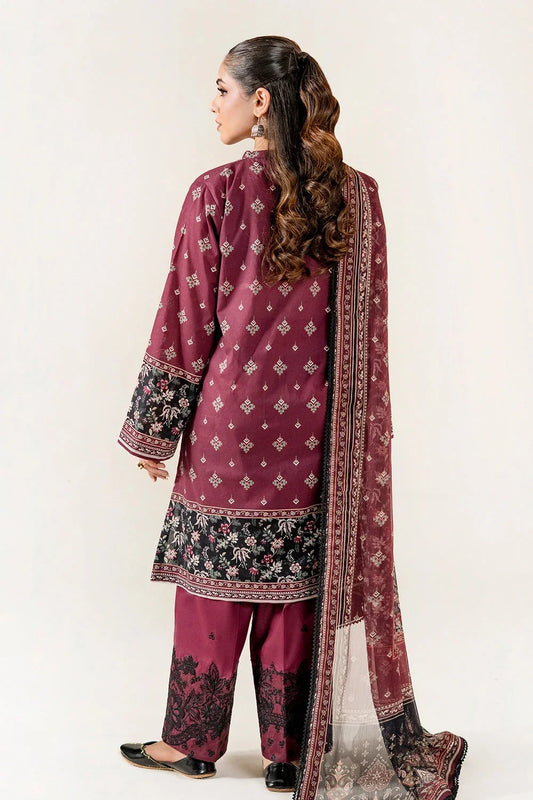 3PC Embroidered Unstitched Lawn Suit | KC-4012 Embroidered KHAS STORES 