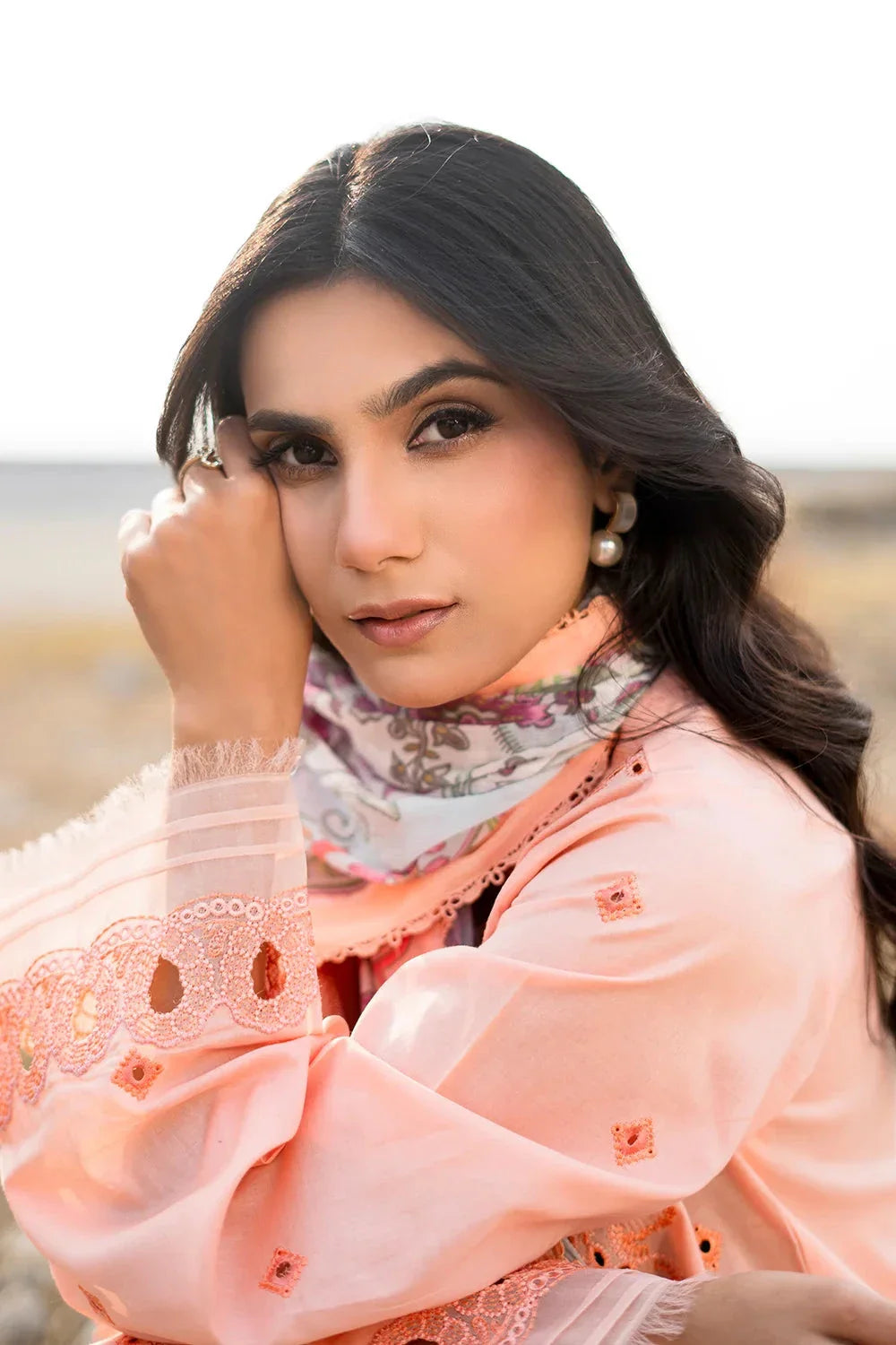 3PC Embroidered Unstitched Lawn Suit | KCE-3789 Embroidered KHAS STORES 