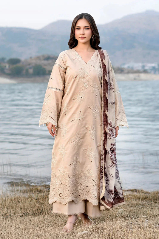 3PC Embroidered Unstitched Lawn Suit | KCE-3794 Embroidered KHAS STORES 