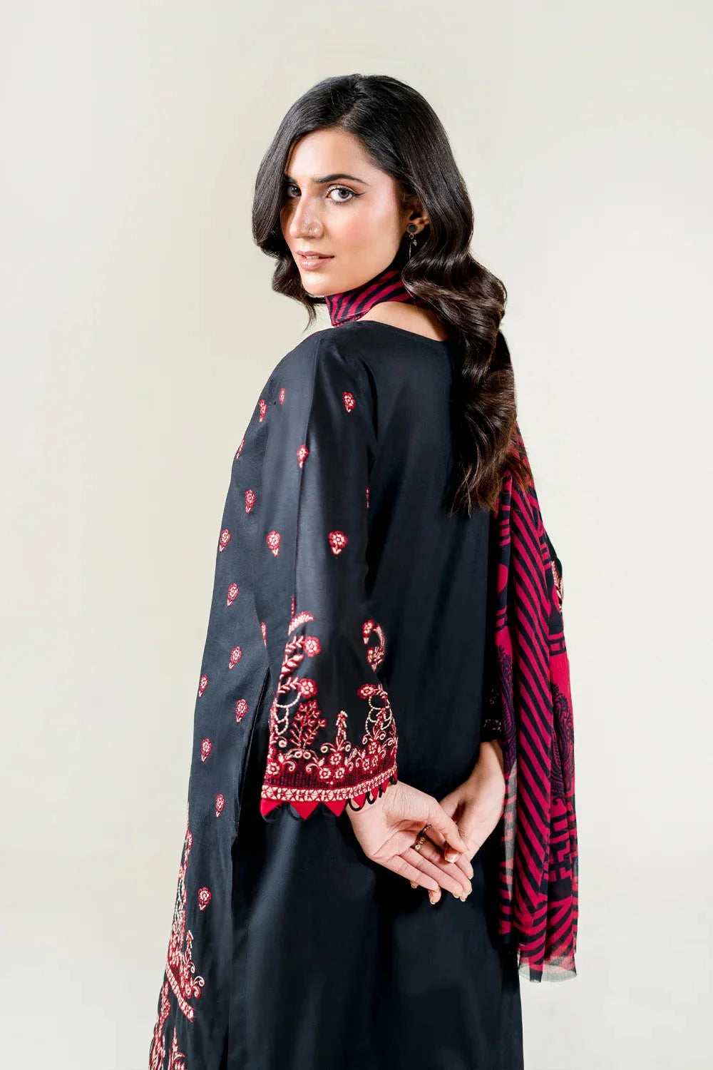 3PC Embroidered Unstitched Lawn Suit | KCE-3805 Embroidered KHAS STORES 