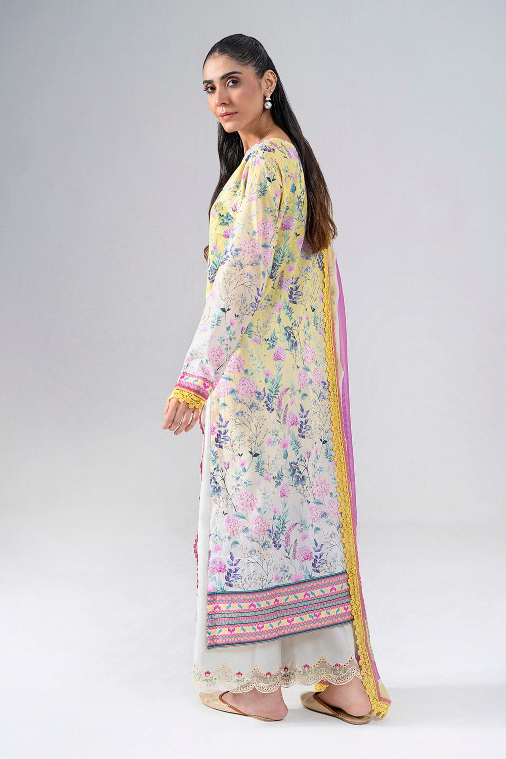 3PC Embroidered Unstitched Lawn Suit | KCE-4020 Embroidered KHAS STORES 