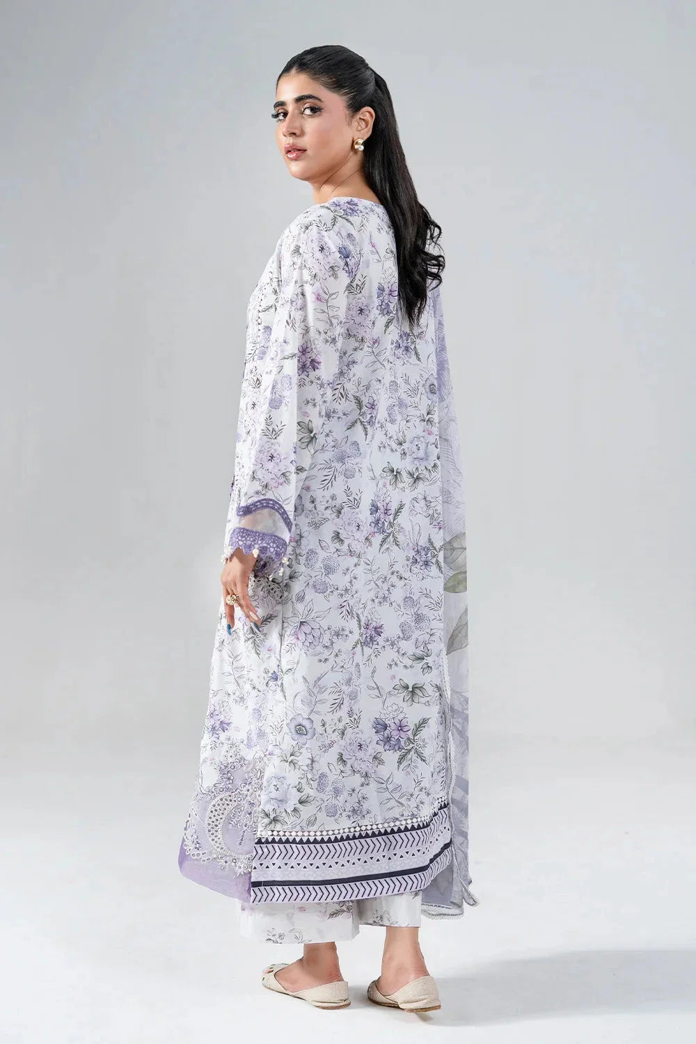 3PC Embroidered Unstitched Lawn Suit | KCE-4023 Embroidered KHAS STORES 