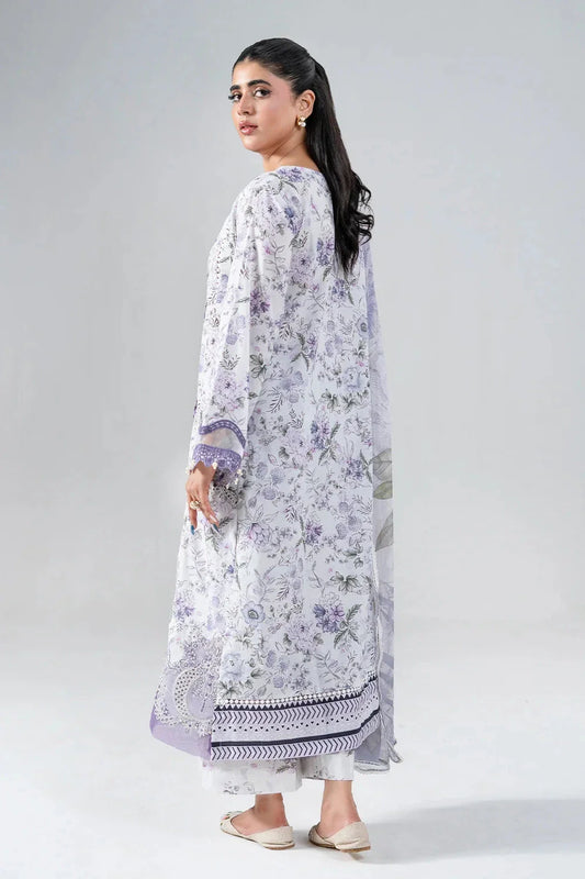 3PC Embroidered Unstitched Lawn Suit | KCE-4023 Embroidered KHAS STORES 