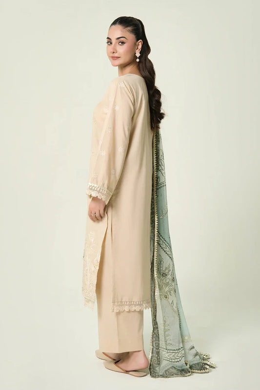 3PC Embroidered Unstitched Lawn Suit | KCE-4087 Embroidered KHAS STORES 
