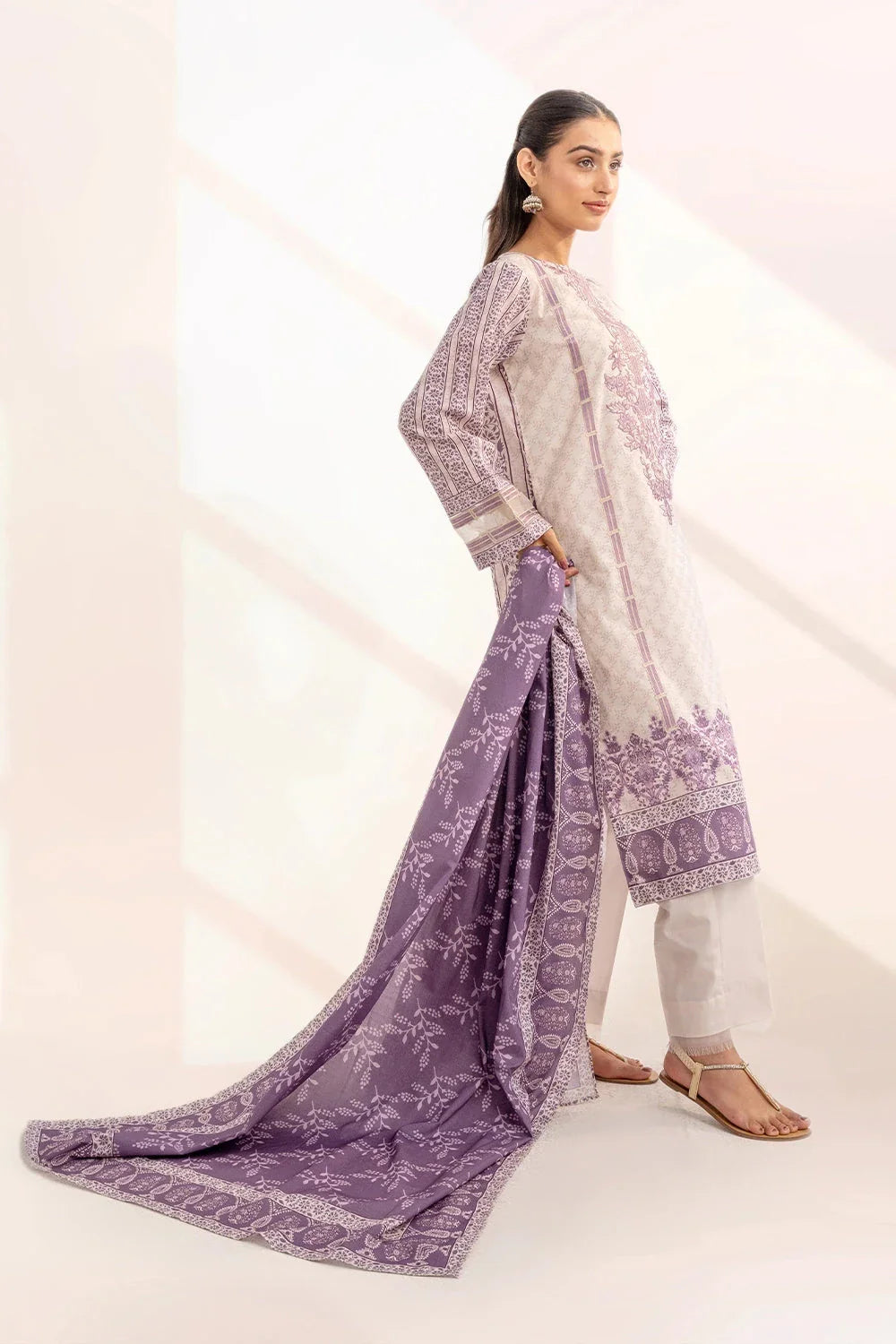 3PC Embroidered Unstitched Lawn Suit KL-3315 Embroidered KHAS STORES 