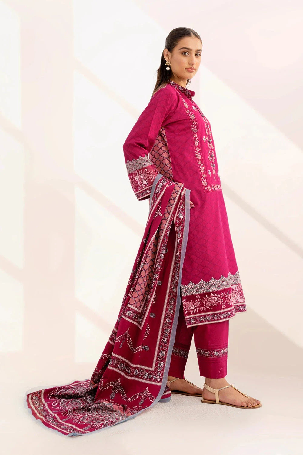 3PC Embroidered Unstitched Lawn Suit KL-3316 Embroidered KHAS STORES 