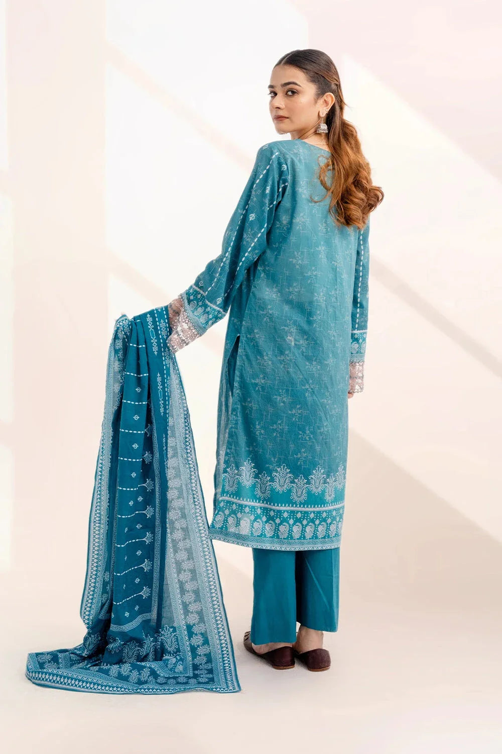 3PC Embroidered Unstitched Lawn Suit KL-3319 Embroidered KHAS STORES 