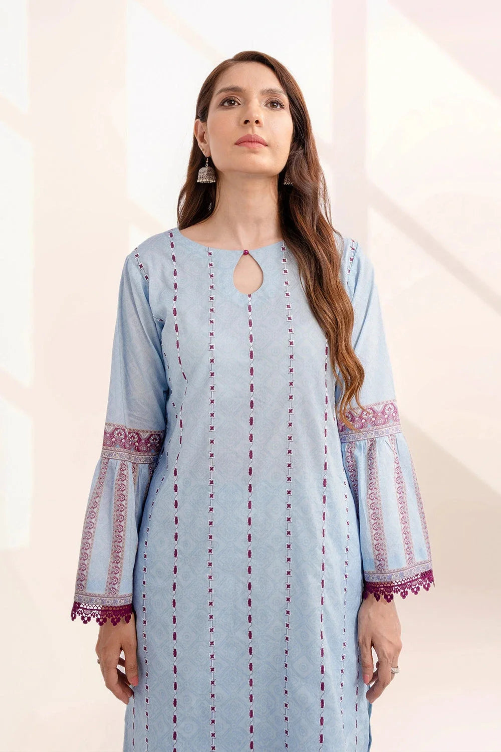 3PC Embroidered Unstitched Lawn Suit KL-3320 Embroidered KHAS STORES 