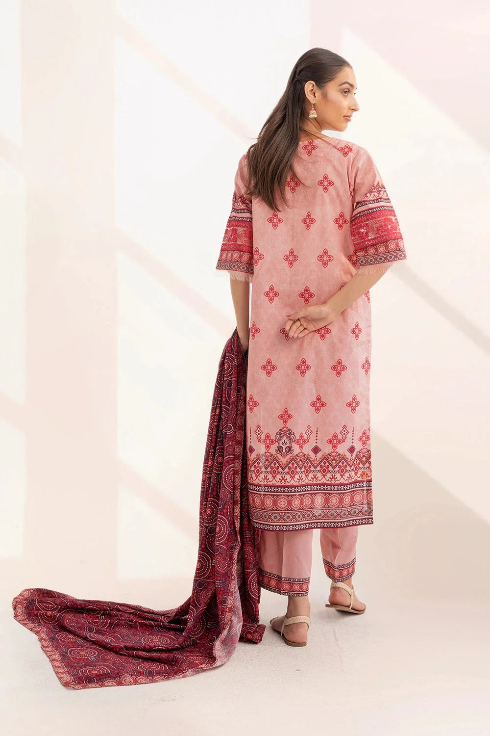 3PC Embroidered Unstitched Lawn Suit KL-3321 Embroidered KHAS STORES 