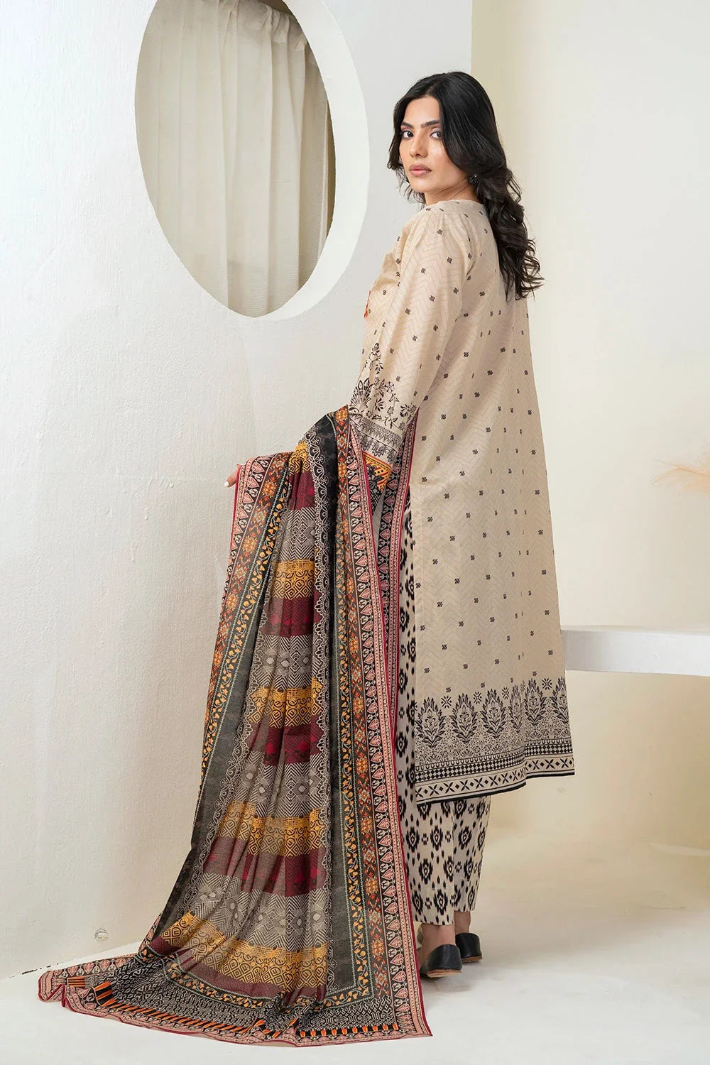 3PC Embroidered Unstitched Lawn Suit KL-3331 Embroidered KHAS STORES 