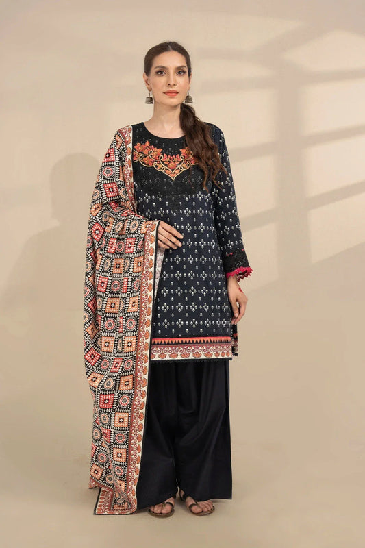 3PC Embroidered Unstitched Lawn Suit KL-3336 Embroidered KHAS STORES 