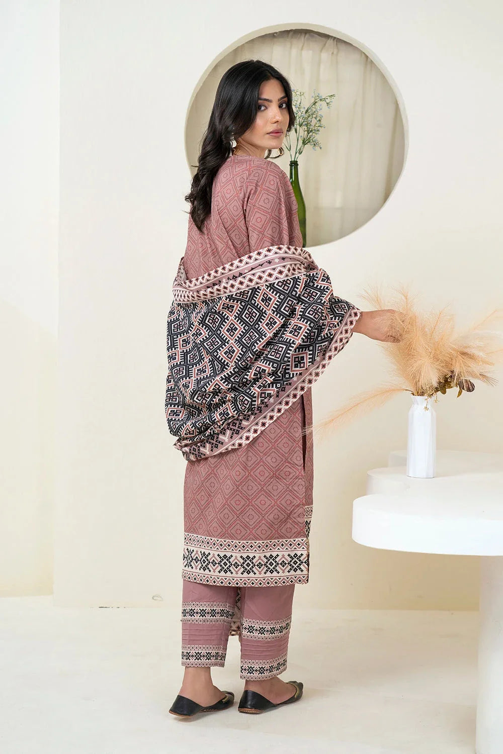 3PC Embroidered Unstitched Lawn Suit KL-3494 Embroidered KHAS STORES 