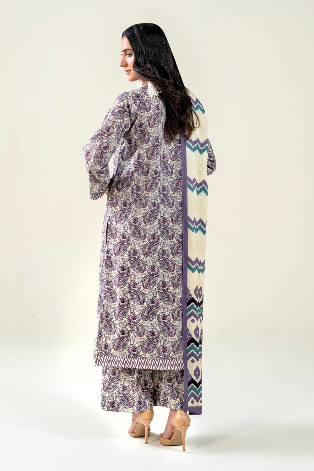 3PC Embroidered Unstitched Lawn Suit | KL-3764 Embroidered KHAS STORES 
