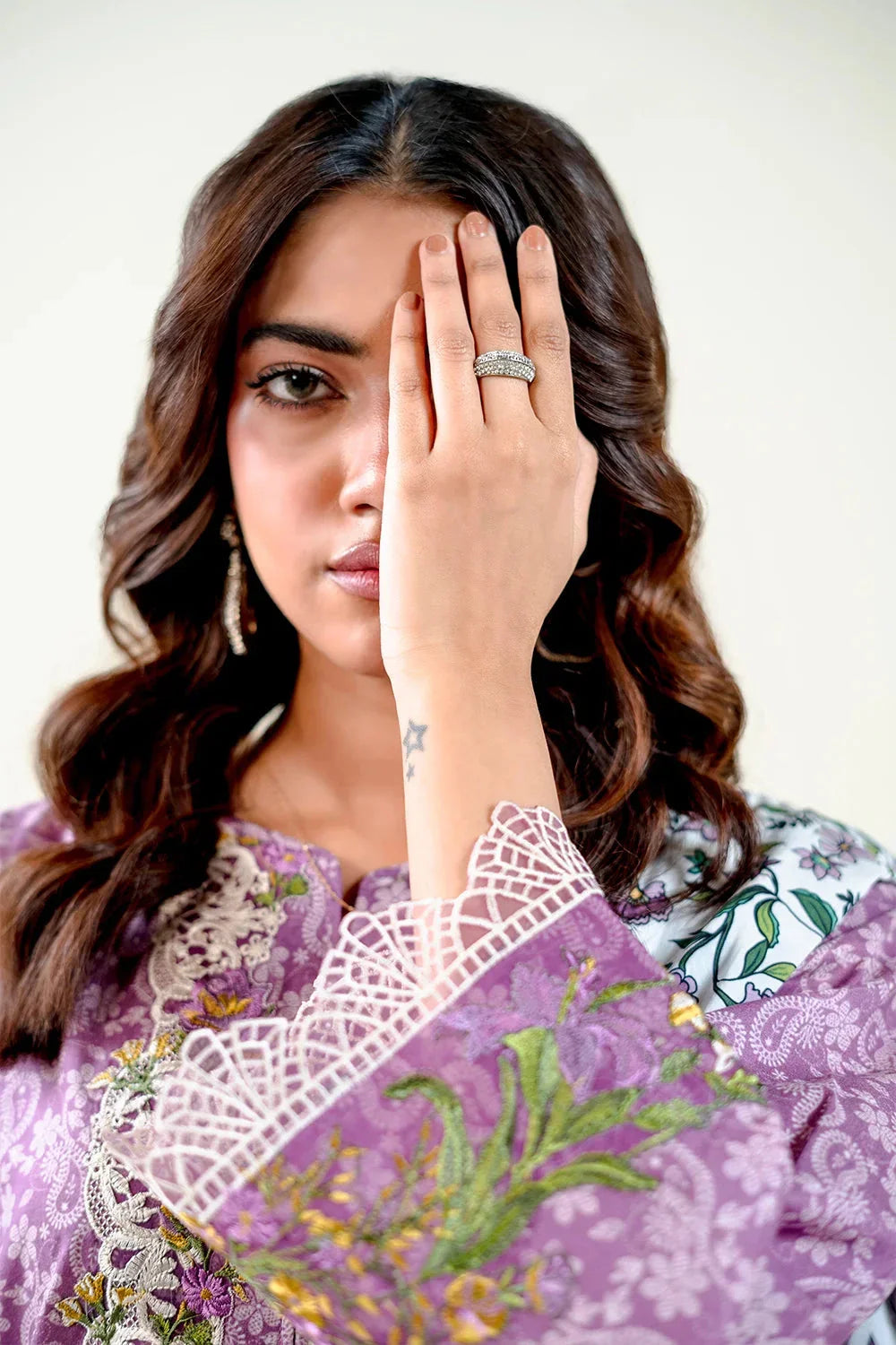 3PC Embroidered Unstitched Lawn Suit | KL-3766 Embroidered KHAS STORES 
