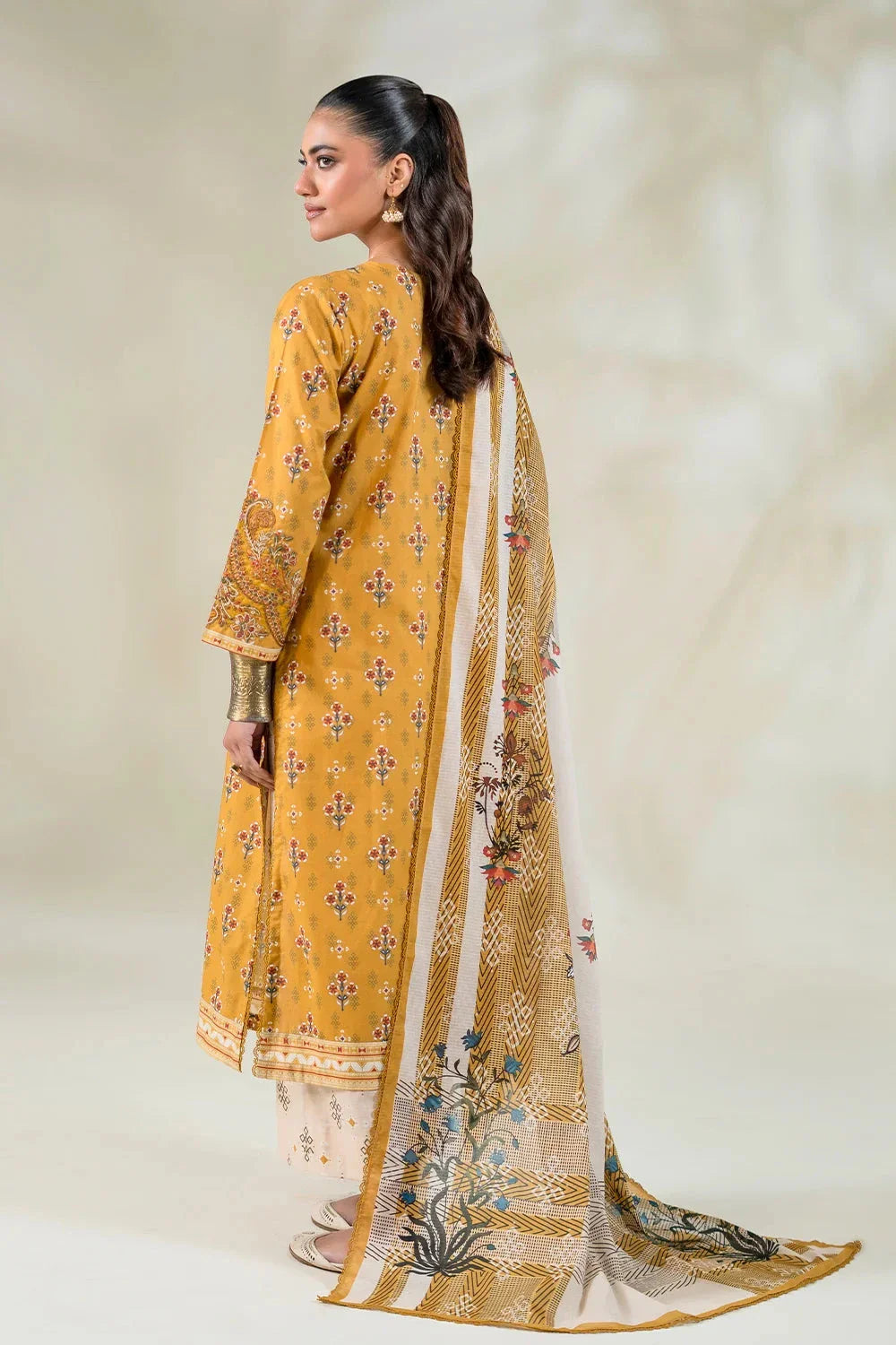 3PC Embroidered Unstitched Lawn Suit | KL-3767 Embroidered KHAS STORES 