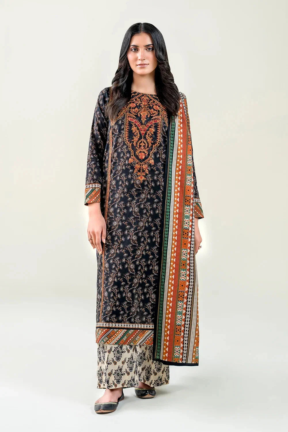3PC Embroidered Unstitched Lawn Suit | KL-3768 Embroidered KHAS STORES 