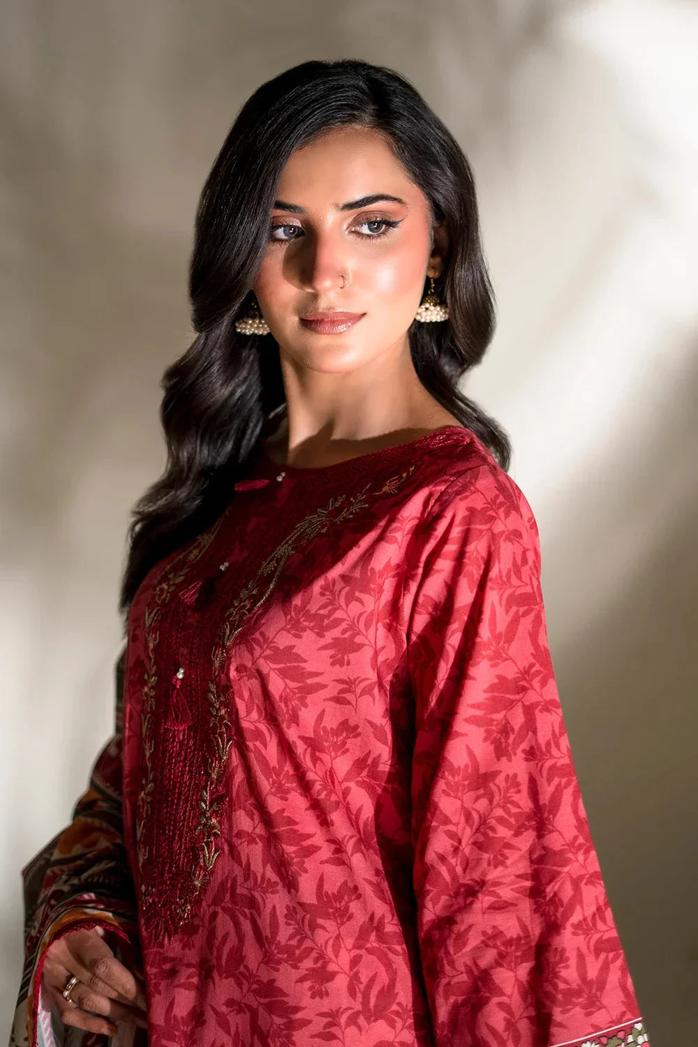 3PC Embroidered Unstitched Lawn Suit | KL-3770 Embroidered KHAS STORES 