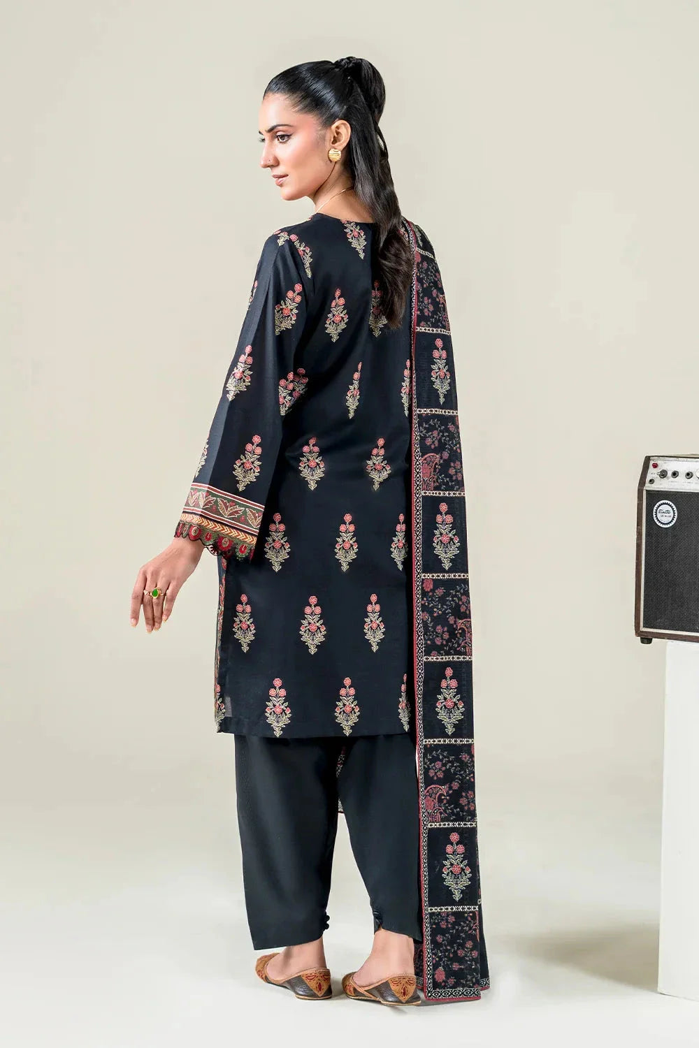 3PC Embroidered Unstitched Lawn Suit | KL-3772 Embroidered KHAS STORES 