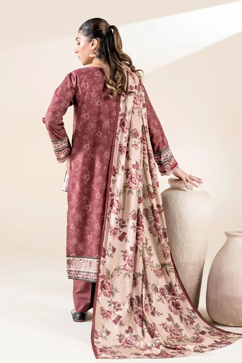3PC Embroidered Unstitched Lawn Suit | KL-3779 Embroidered KHAS STORES 