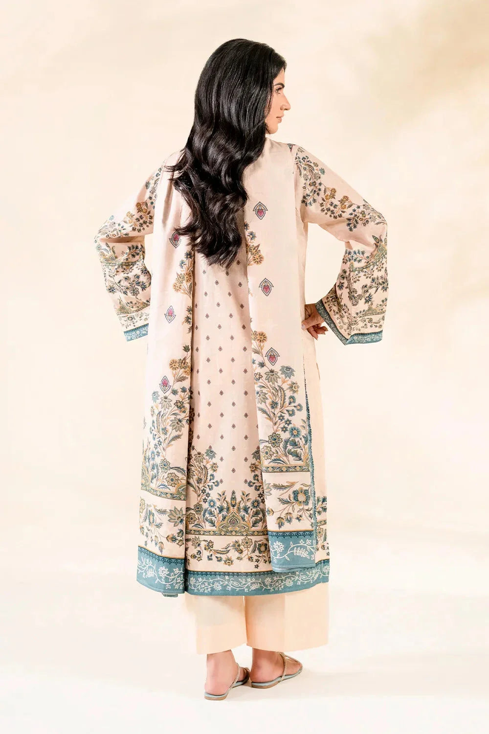 3PC Embroidered Unstitched Lawn Suit | KL-3780 Embroidered KHAS STORES 