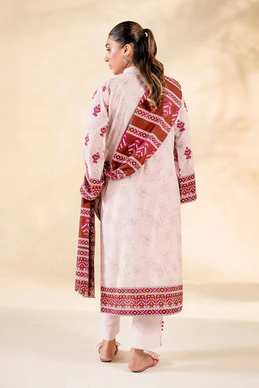 3PC Embroidered Unstitched Lawn Suit | KL-3782 Embroidered KHAS STORES 