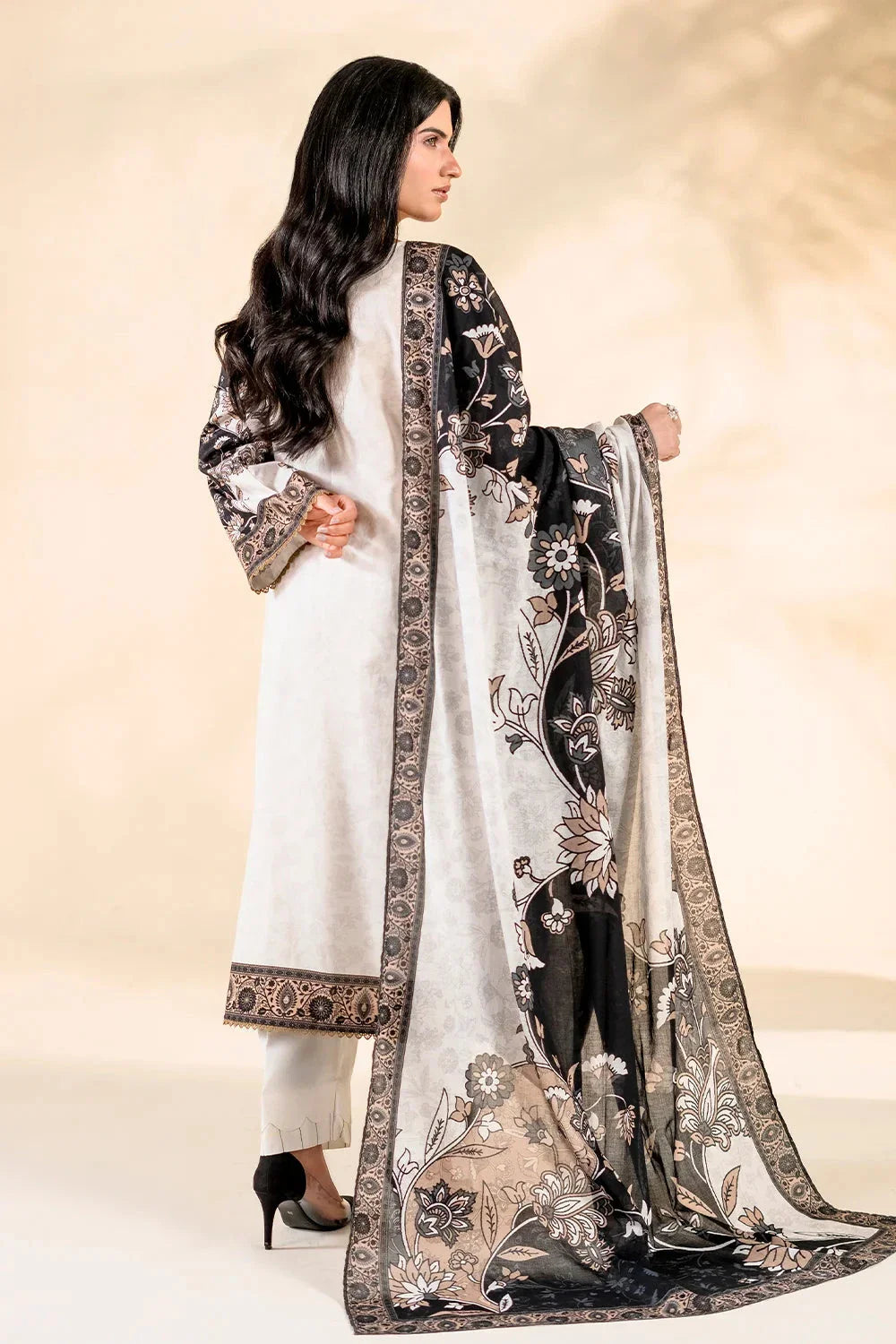 3PC Embroidered Unstitched Lawn Suit | KL-3783 Embroidered KHAS STORES 