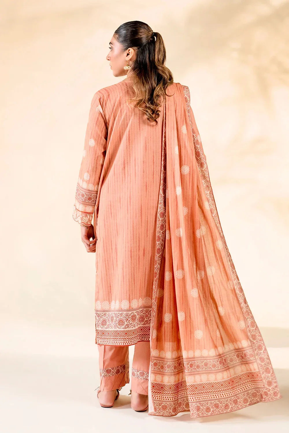 3PC Embroidered Unstitched Lawn Suit | KL-3786 Embroidered KHAS STORES 