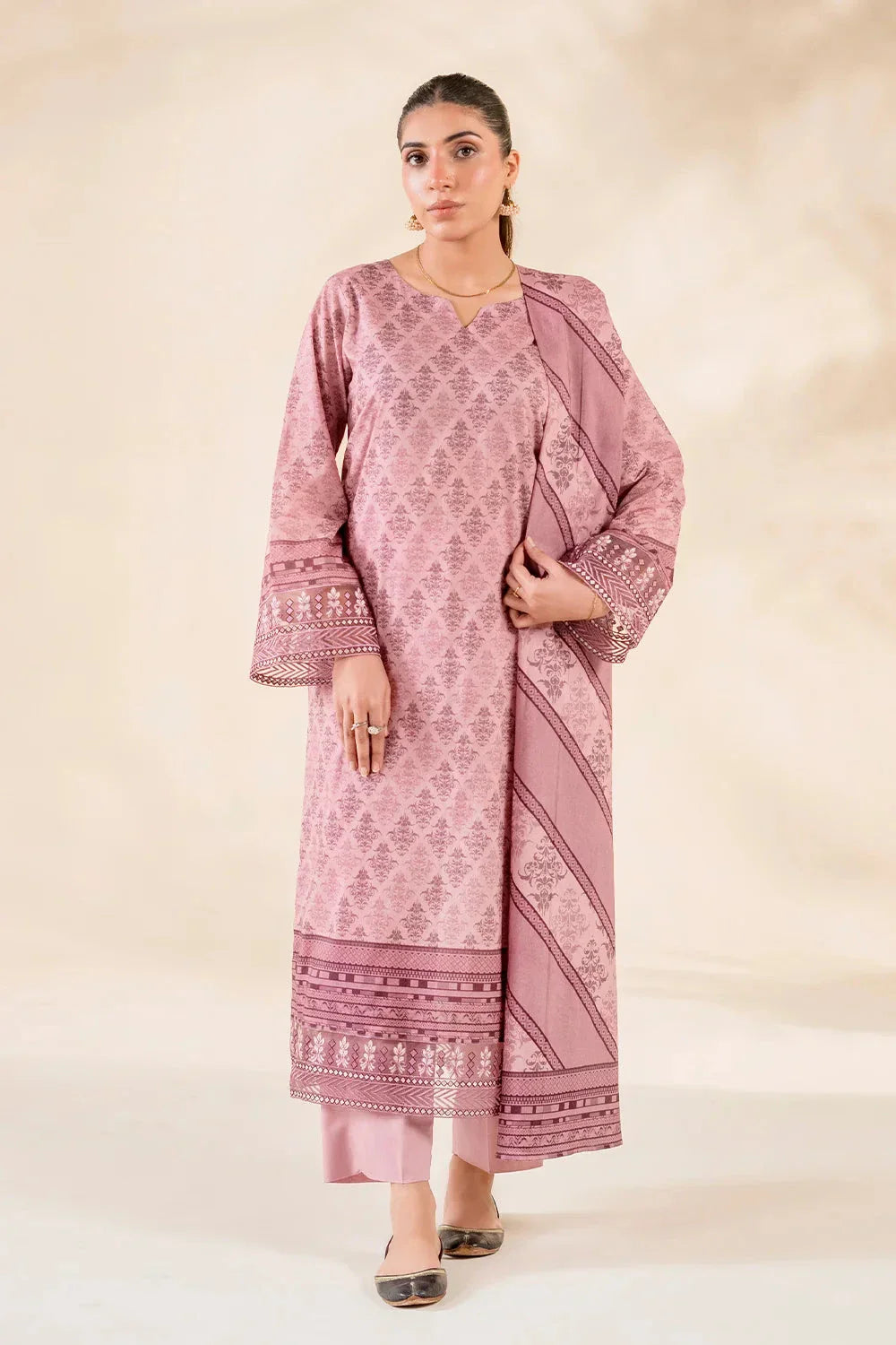 3PC Embroidered Unstitched Lawn Suit | KL-3787 Embroidered KHAS STORES 