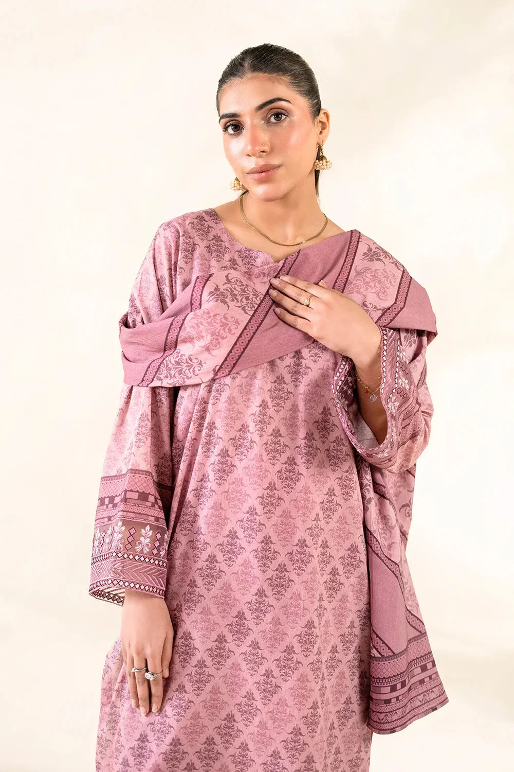 3PC Embroidered Unstitched Lawn Suit | KL-3787 Embroidered KHAS STORES 
