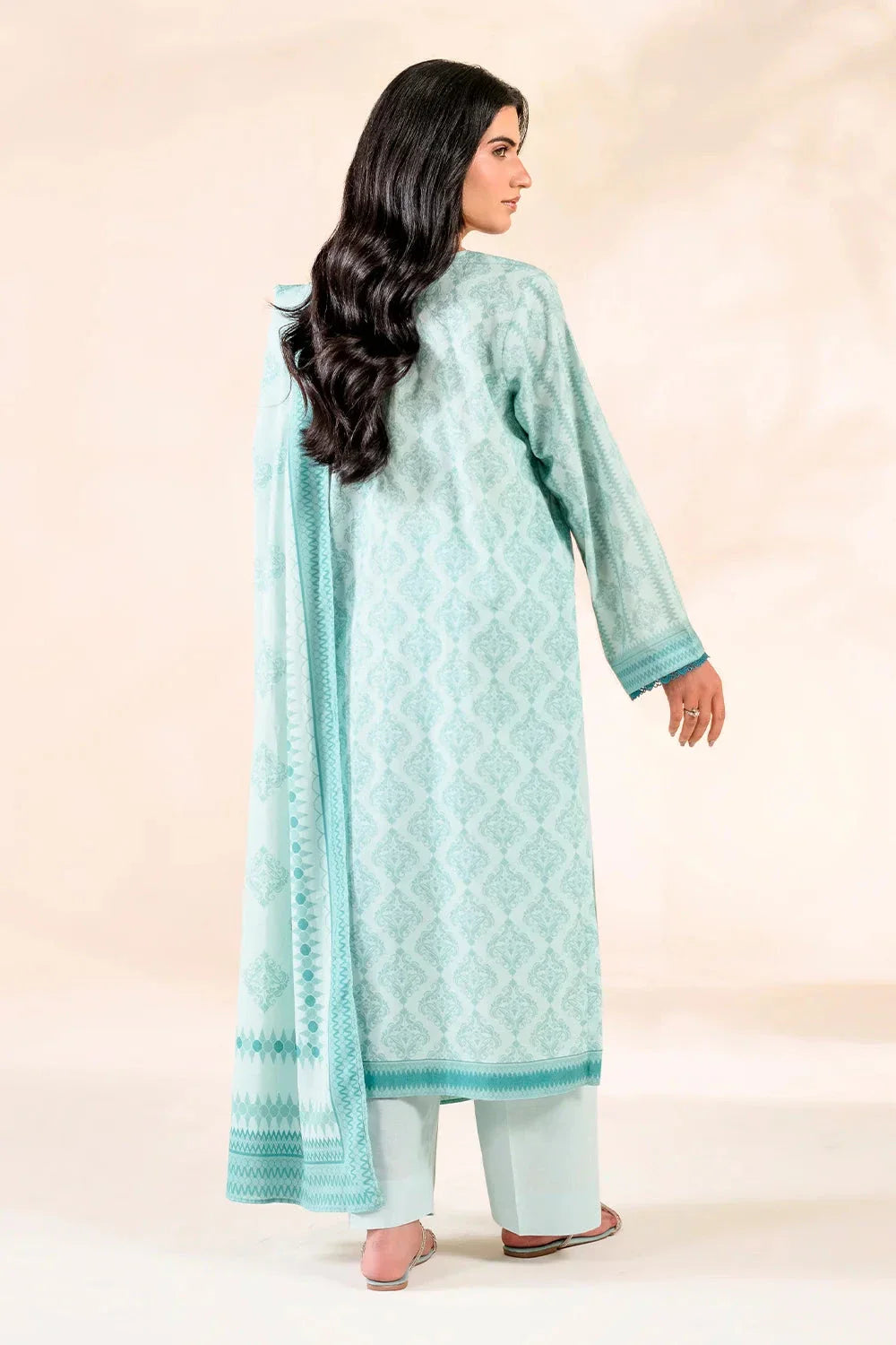3PC Embroidered Unstitched Lawn Suit | KL-3788 Embroidered KHAS STORES 