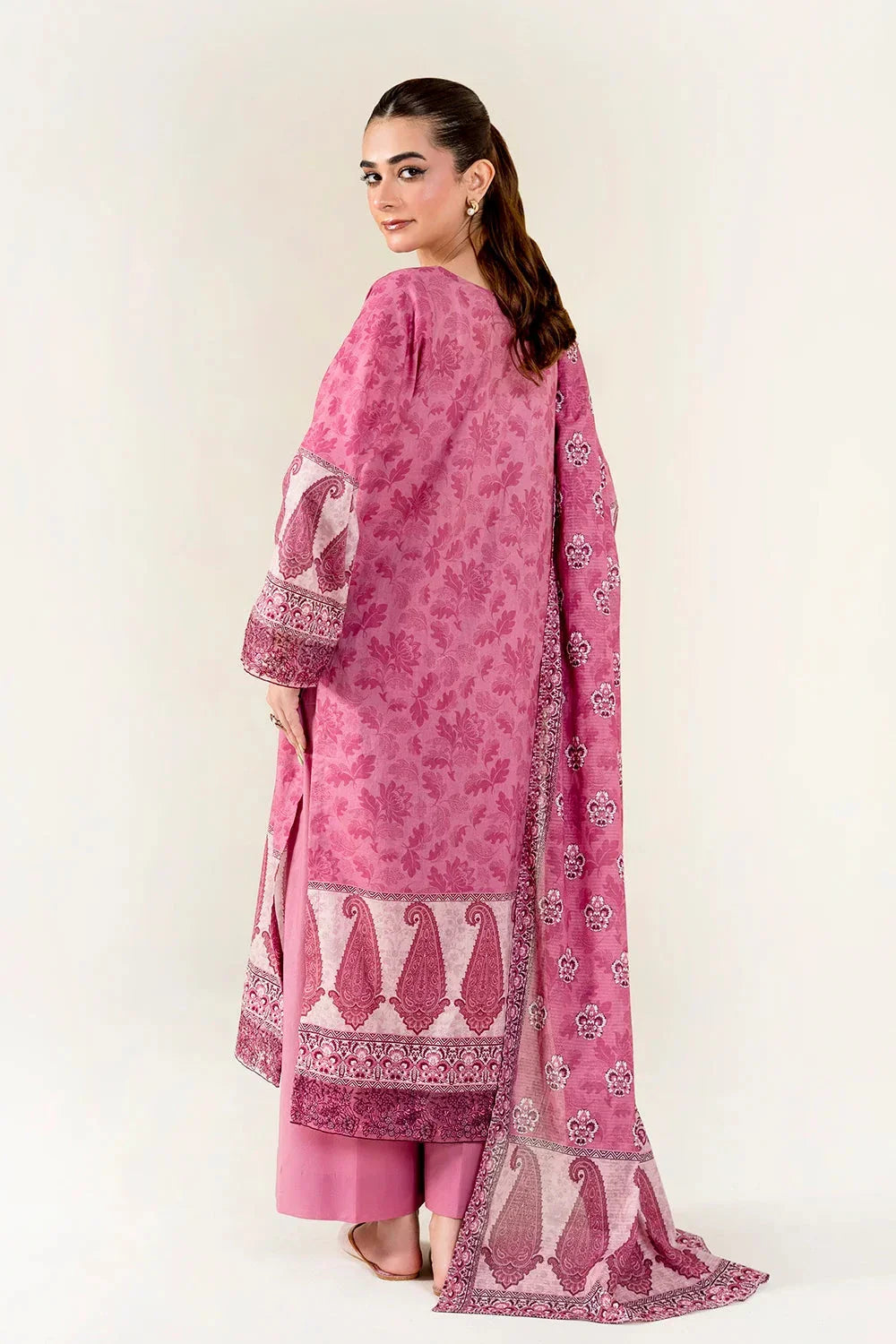 3PC Embroidered Unstitched Lawn Suit | KL-3946 Embroidered KHAS STORES 