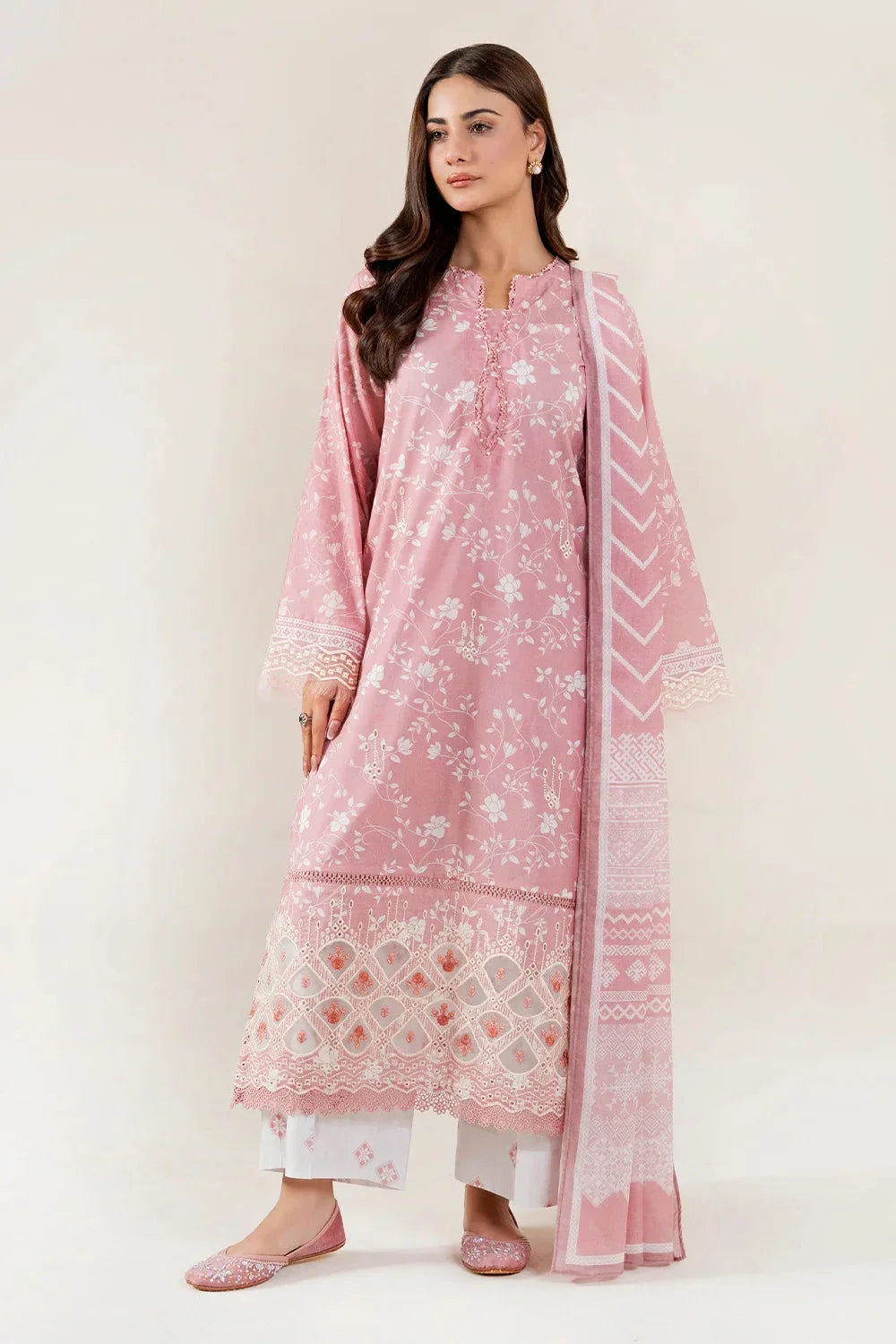 3PC Embroidered Unstitched Lawn Suit | KL-3969 Embroidered KHAS STORES 