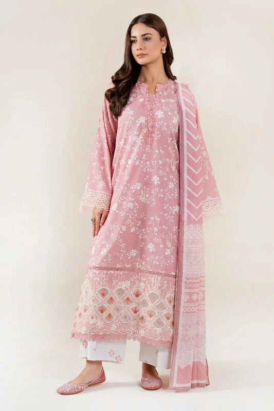 3PC Embroidered Unstitched Lawn Suit | KL-3969 Embroidered KHAS STORES 