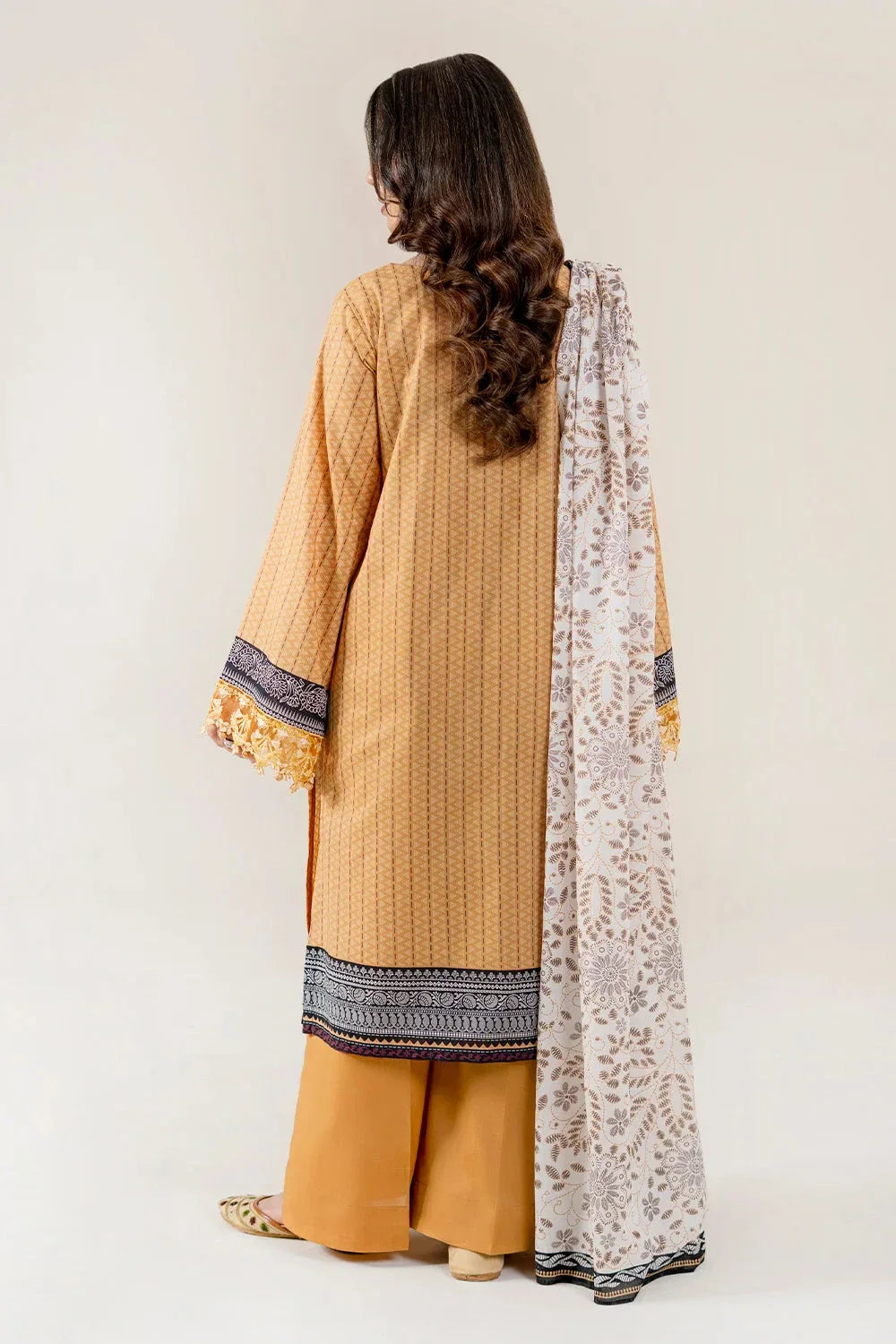 3PC Embroidered Unstitched Lawn Suit | KL-3972 Embroidered KHAS STORES 