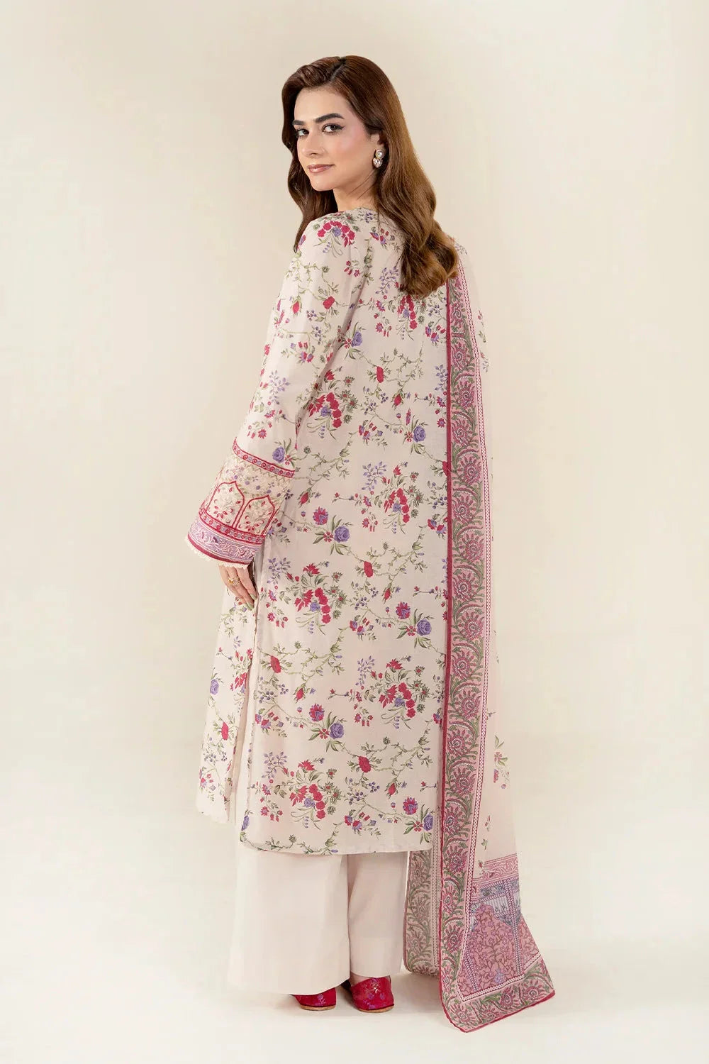 3PC Embroidered Unstitched Lawn Suit | KL-3973 Embroidered KHAS STORES 