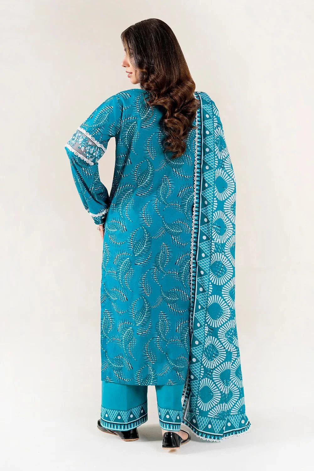 3PC Embroidered Unstitched Lawn Suit | KL-4074 Embroidered KHAS STORES 