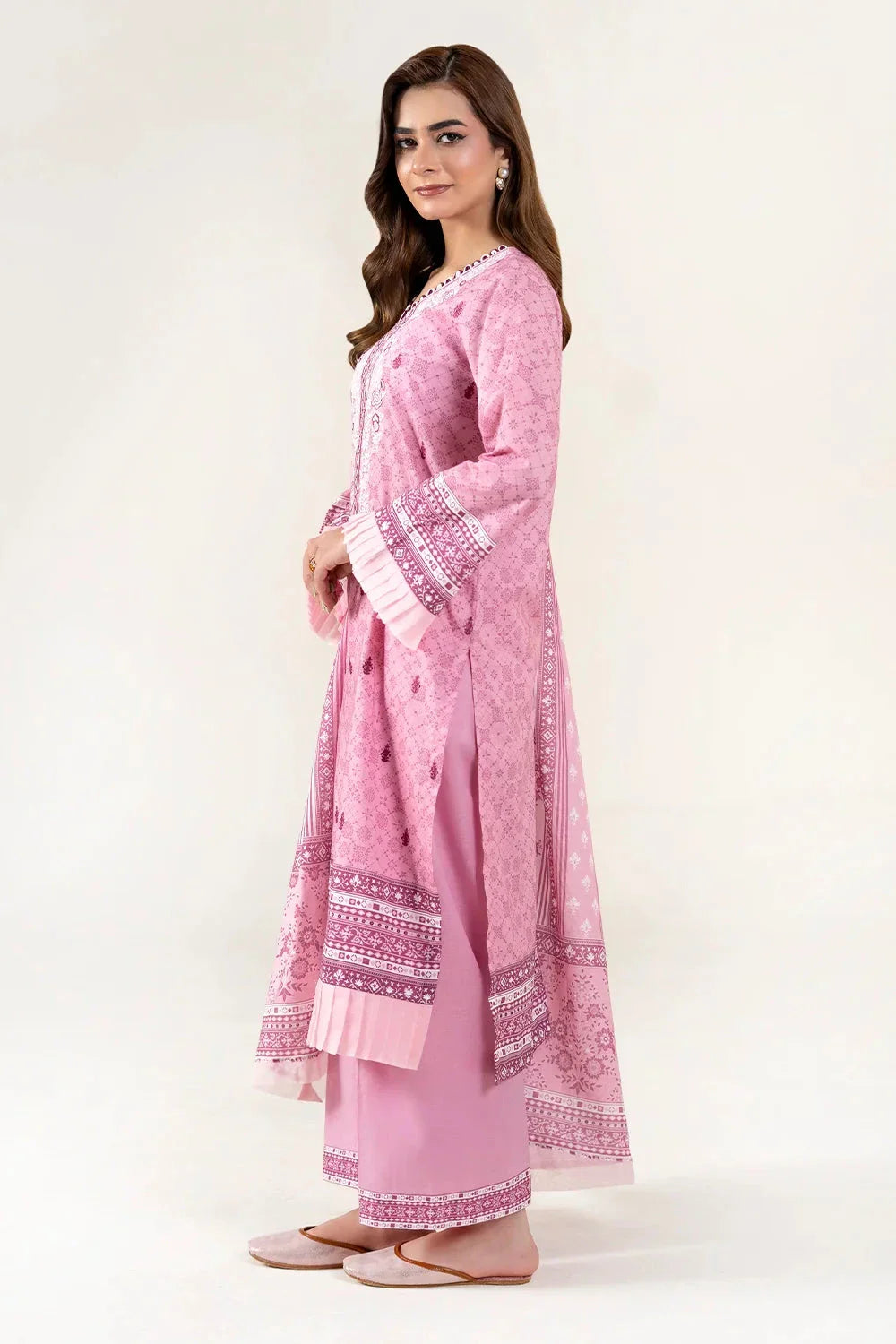 3PC Embroidered Unstitched Lawn Suit | KL-4078 Embroidered KHAS STORES 
