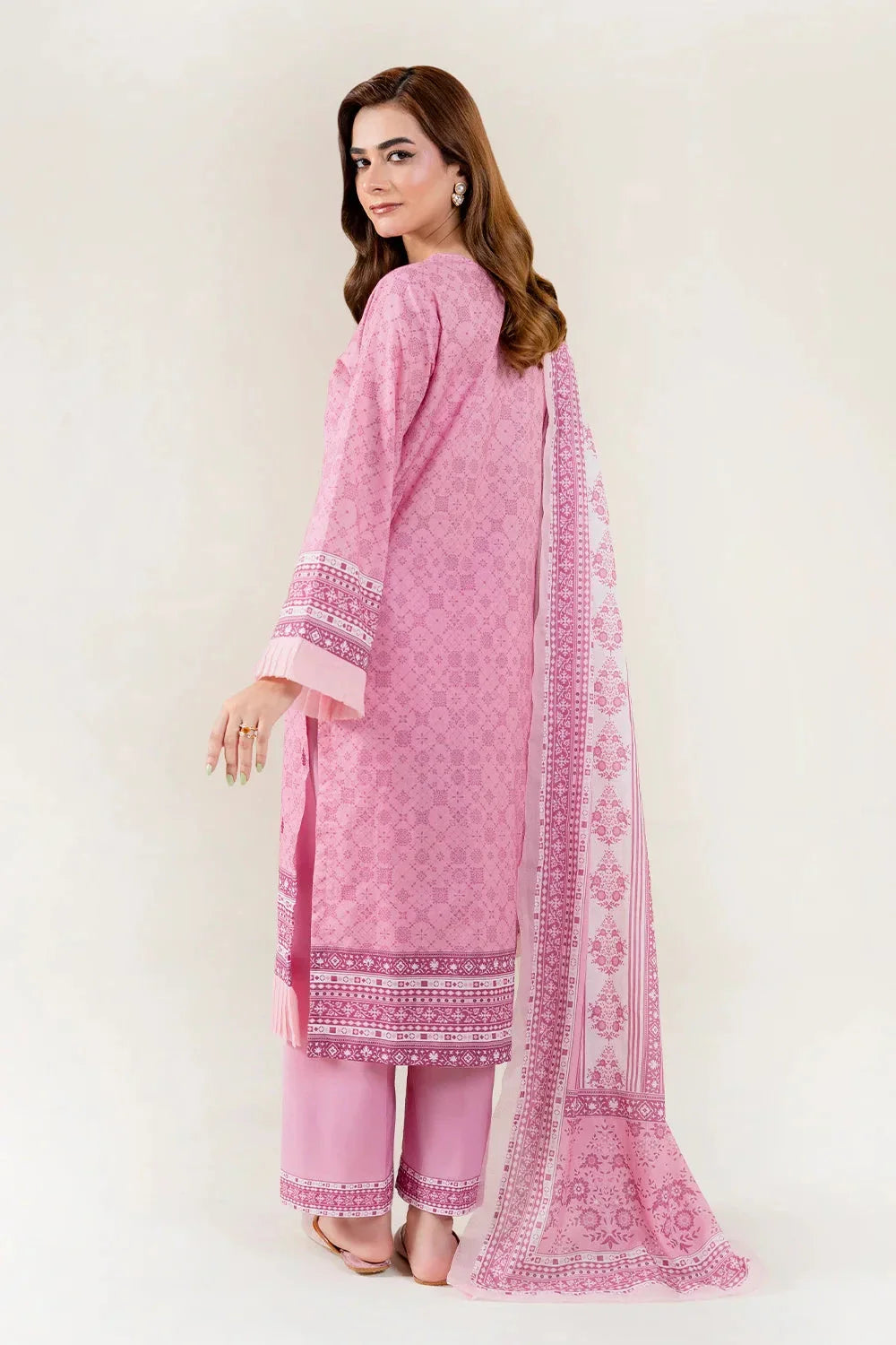 3PC Embroidered Unstitched Lawn Suit | KL-4078 Embroidered KHAS STORES 