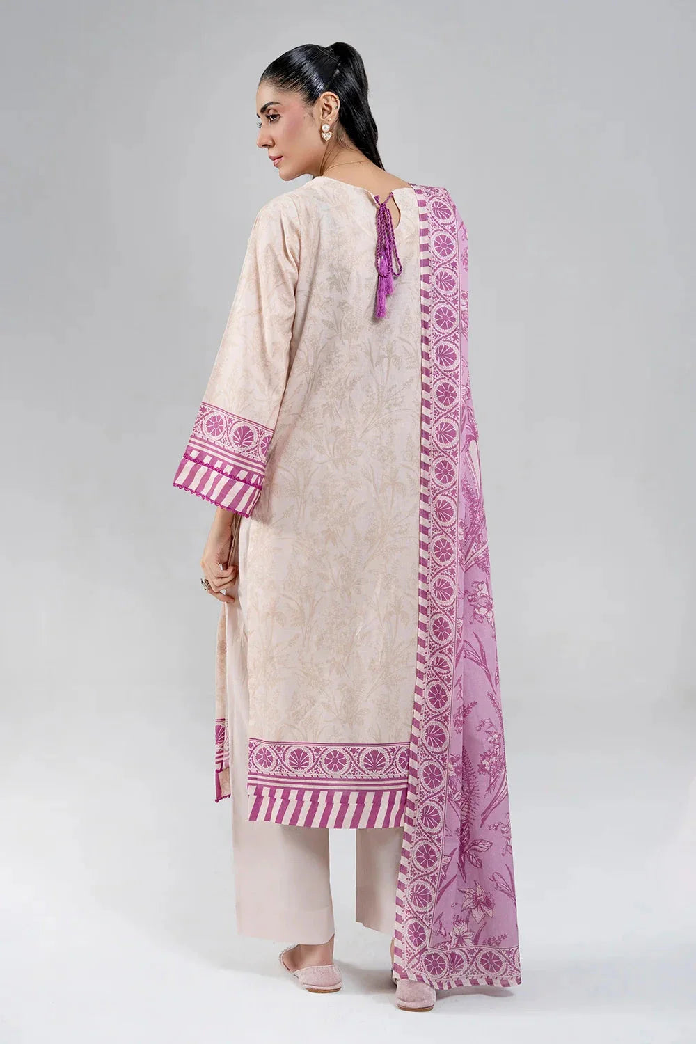 3PC Embroidered Unstitched Lawn Suit | KL-4081 Embroidered KHAS STORES 
