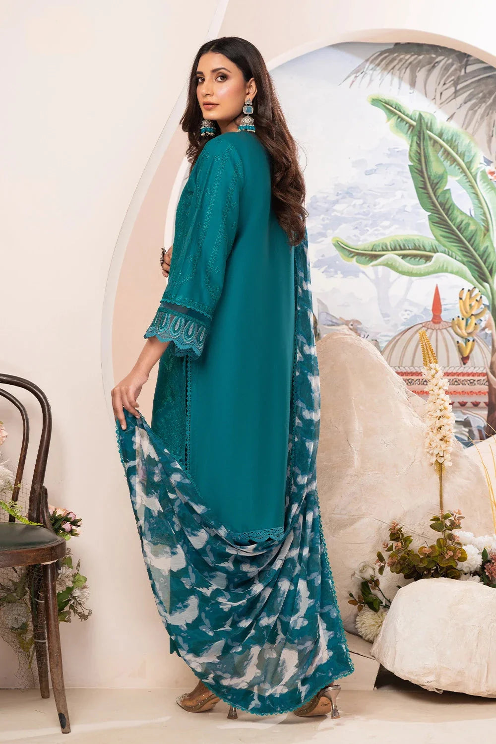3PC Embroidered Unstitched Lawn Suit KSC-3146 Embroidered KHAS STORES 