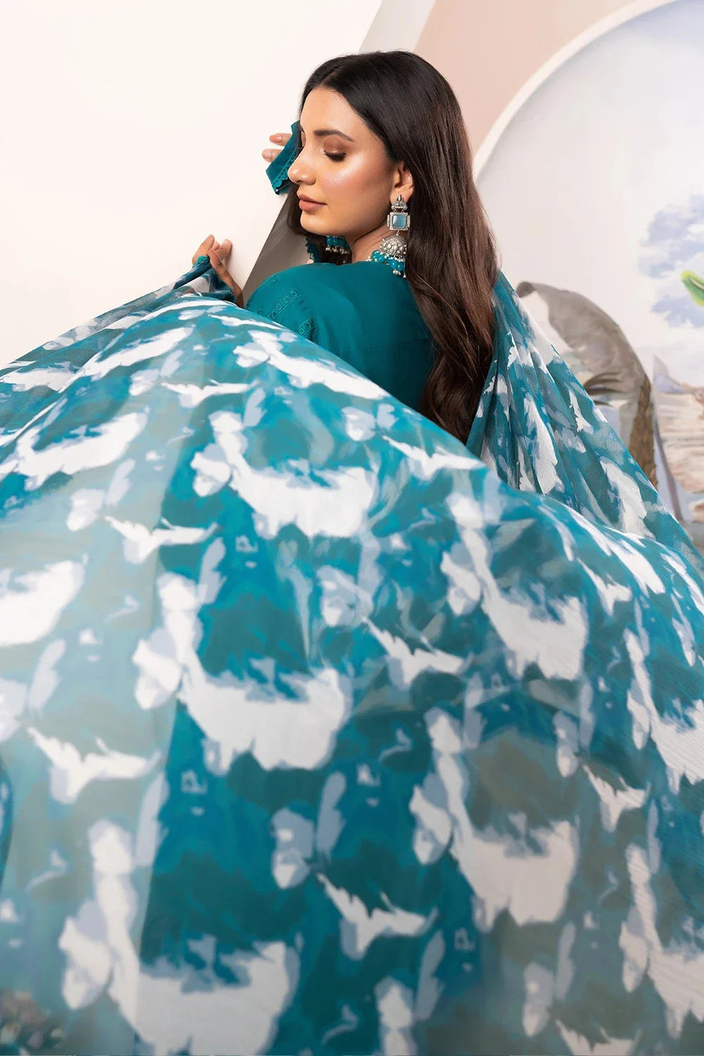 3PC Embroidered Unstitched Lawn Suit KSC-3146 Embroidered KHAS STORES 