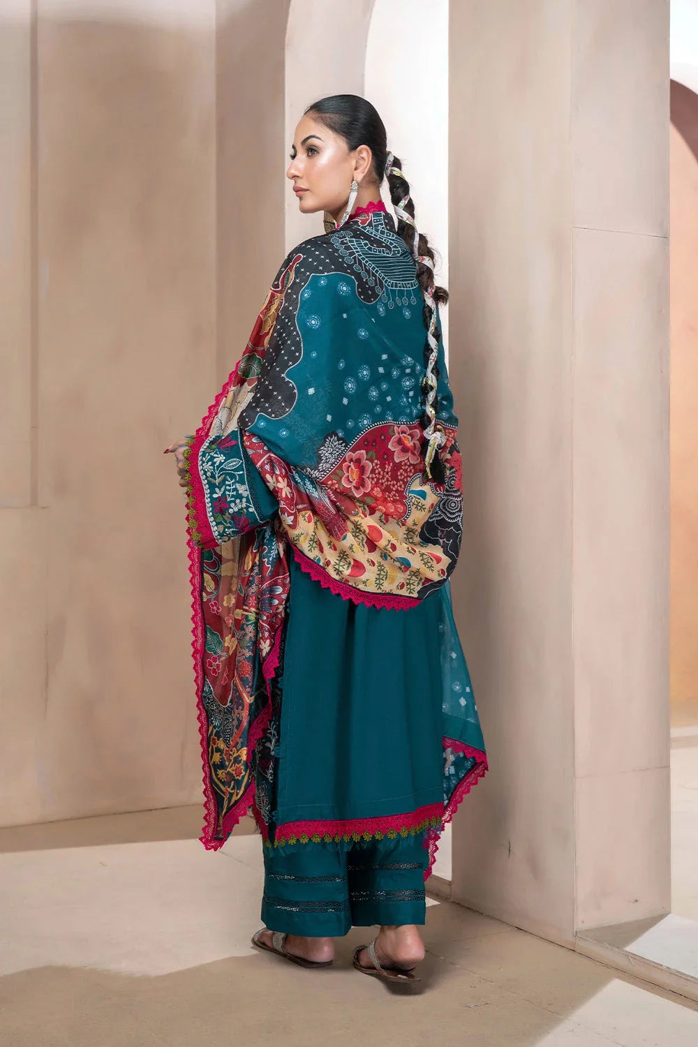 3PC Embroidered Unstitched Lawn Suit KSC-3362 Embroidered KHAS STORES 