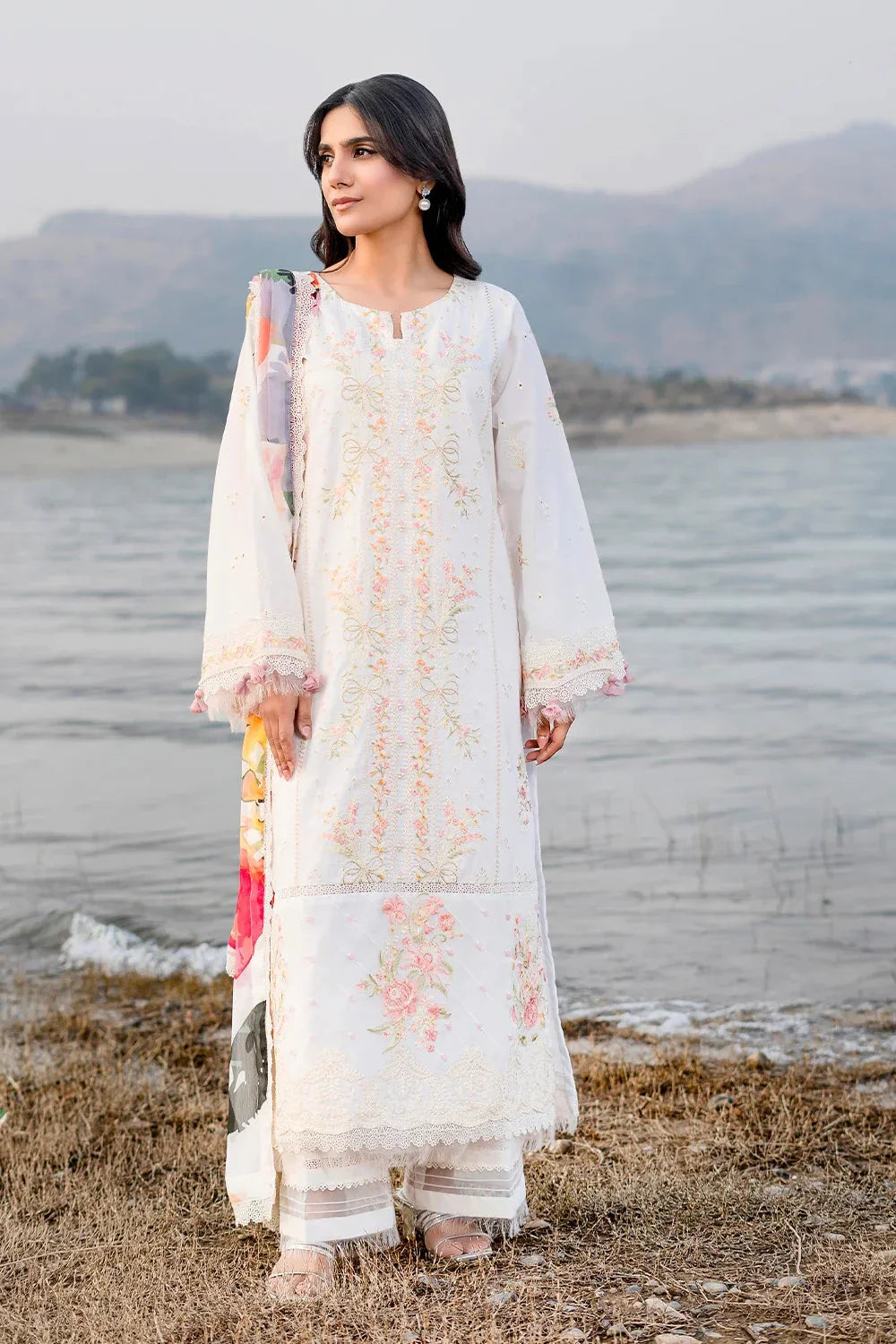 3PC Embroidered Unstitched Lawn Suit | KSC-3364 Embroidered KHAS STORES 