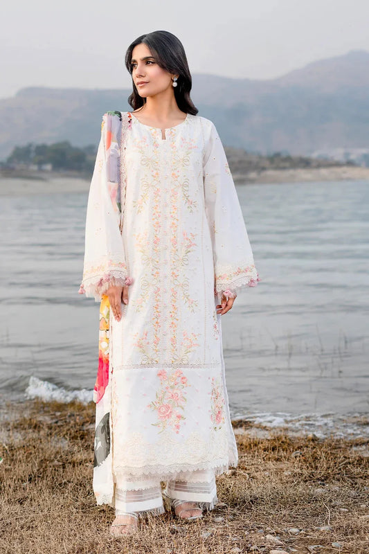 3PC Embroidered Unstitched Lawn Suit | KSC-3364 Embroidered KHAS STORES 