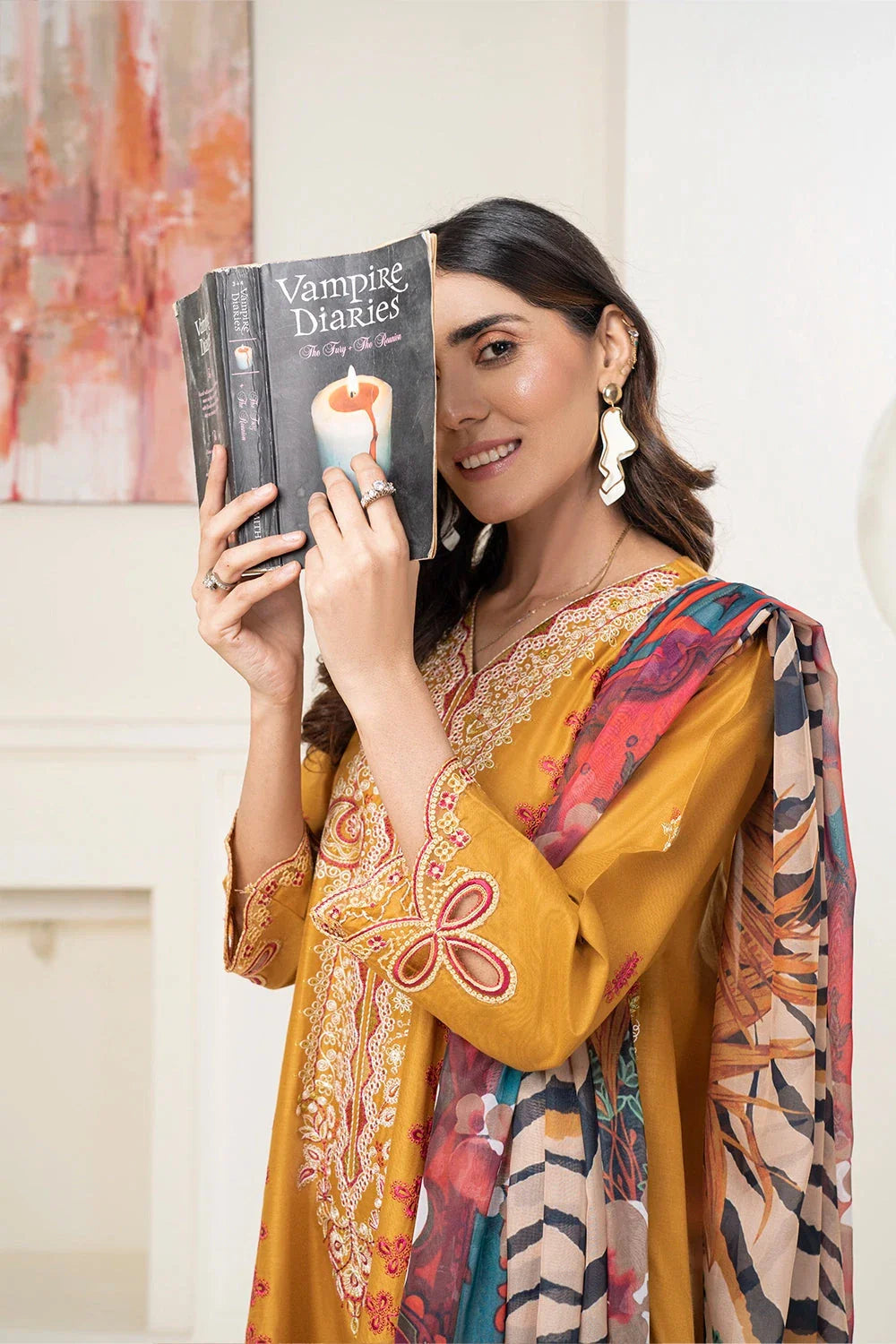 3PC Embroidered Unstitched Lawn Suit KSC-3366 Embroidered KHAS STORES 