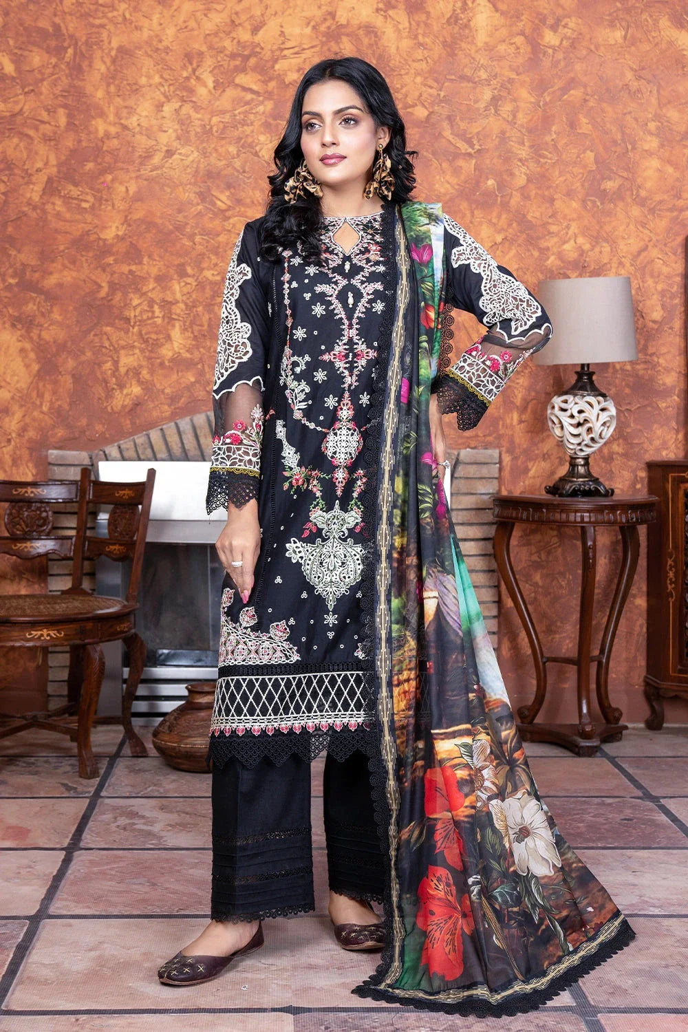 3PC Embroidered Unstitched Lawn Suit KSC-3367 Embroidered KHAS STORES 