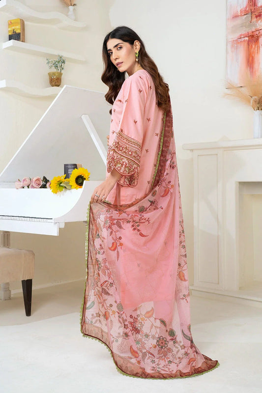 3PC Embroidered Unstitched Lawn Suit KSC-3371 Embroidered KHAS STORES 